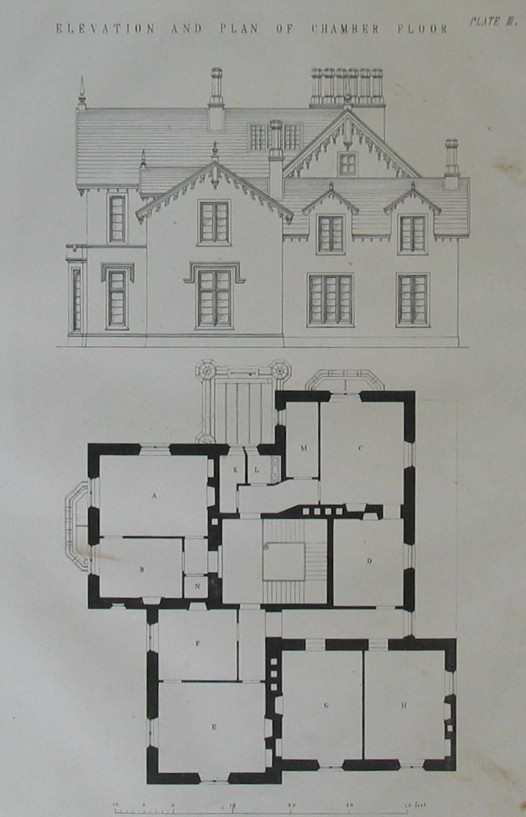 Set of four architectural plans