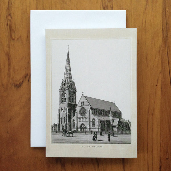 Christchurch Cathedral Greeting Card Antique Print Gallery