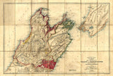 Reproduction of a 1864 map of Marlborough and Canterbury, New Zealand by Edward Stanford