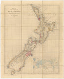 Reproduction of a 1853 map of New Zealand by John Arrowsmith