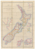 New Zealand map c1879 by James Wyld [Reproduction]