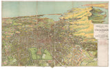 Aeroplane View (looking East) of Christchurch, New Zealand [Reproduction]