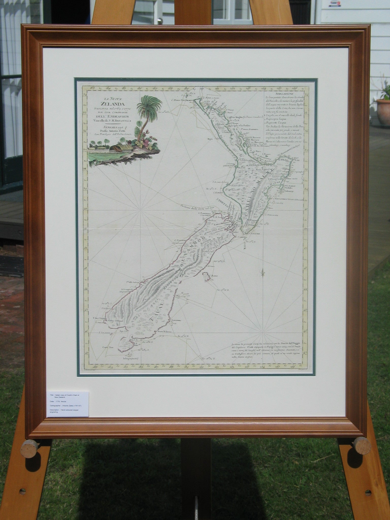 Map of New Zealand by Antonio Zatta