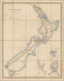 1845 Map of NZ by R.H. Laurie [Reproduction]