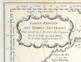 Map of Australasia by Bellin (Carte Réduite des Terres Australes)